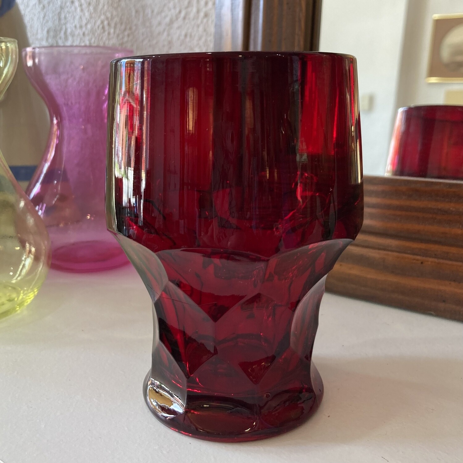 Red Glass Tumbler (flawed) 