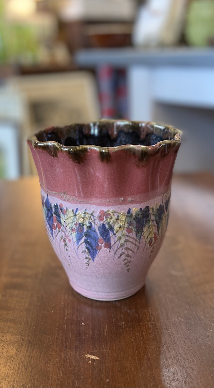 Mauve Ceramic Vase 6"