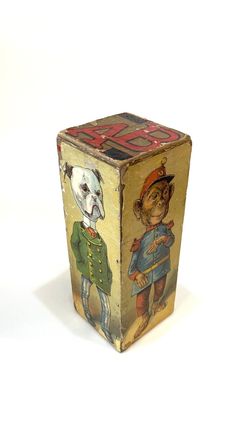 Antique Illustrated Character Block Toy
