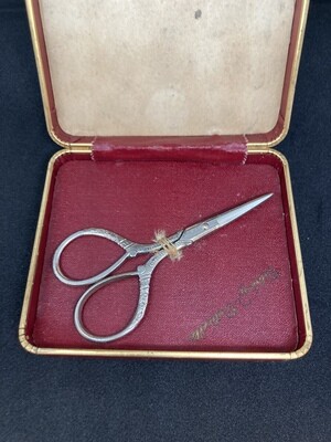 Vintage Embroidery Scissors with Box