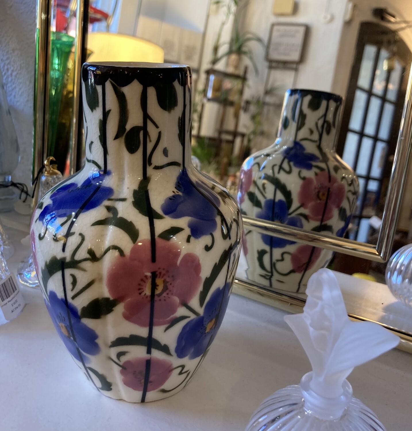 Vintage Czech Floral Vase