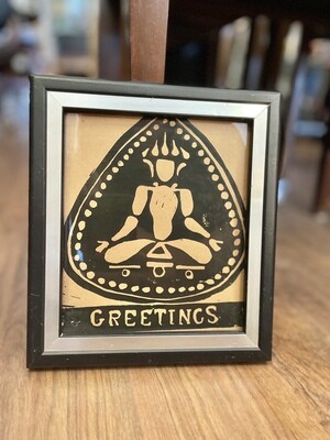 Yoga Buddha Greeting  Hanging Print 8 1/2” x 7 1/2”
