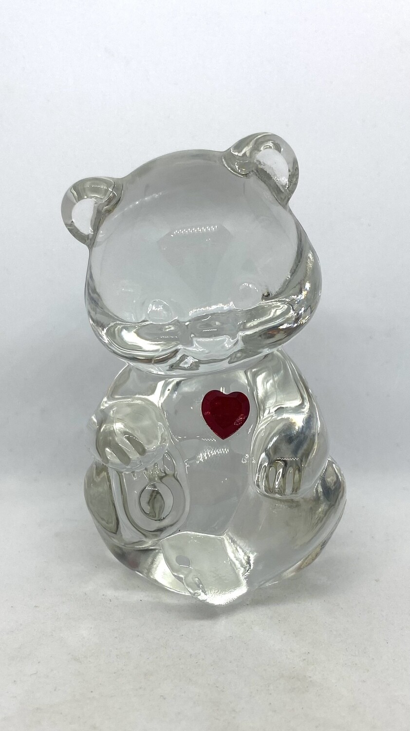 Fenton Glass Bear with Ruby Red Heart