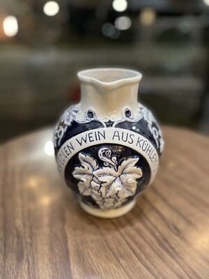 Vintage German Stoneware 1L Wine Pitcher