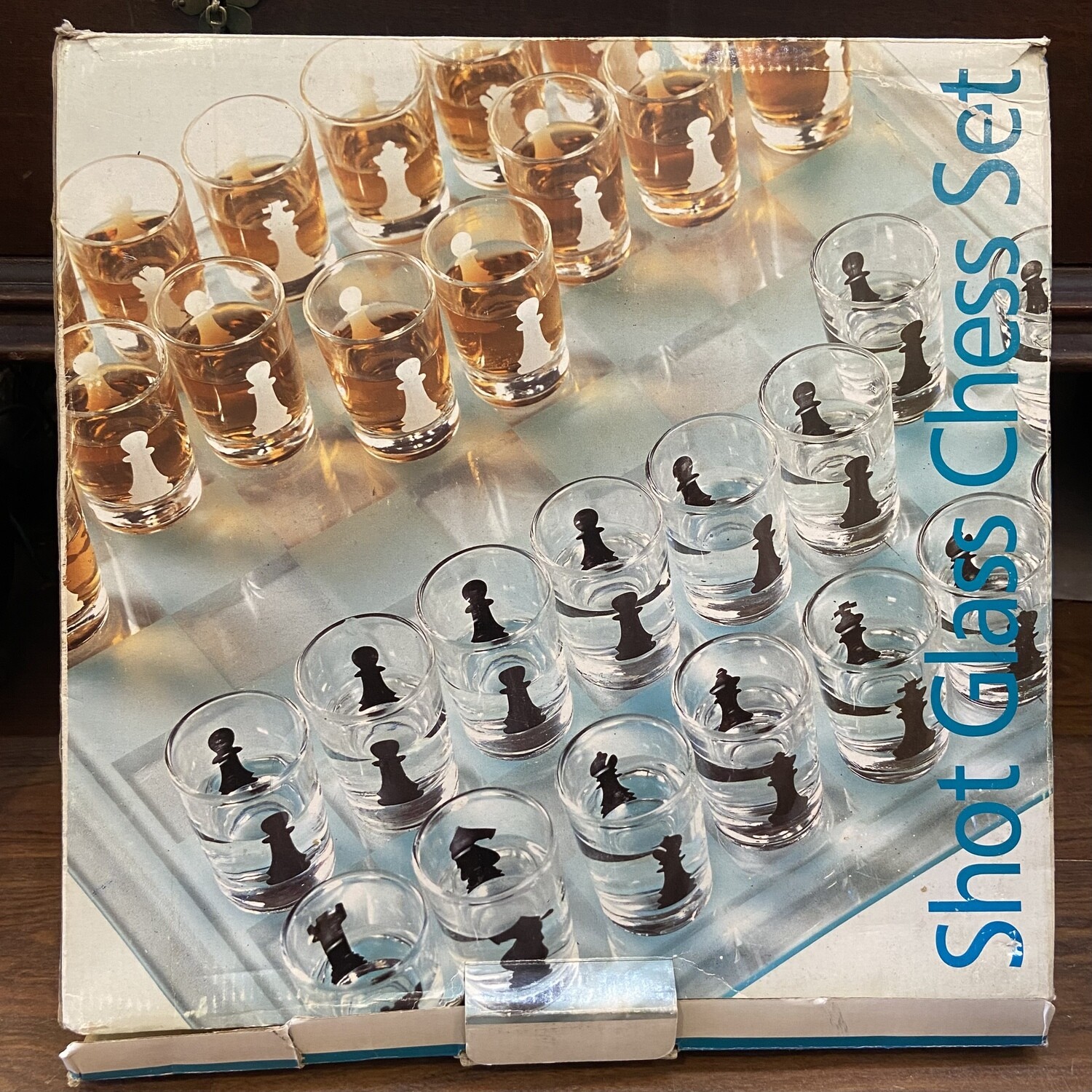 Boxed Shot Glass Chess Set