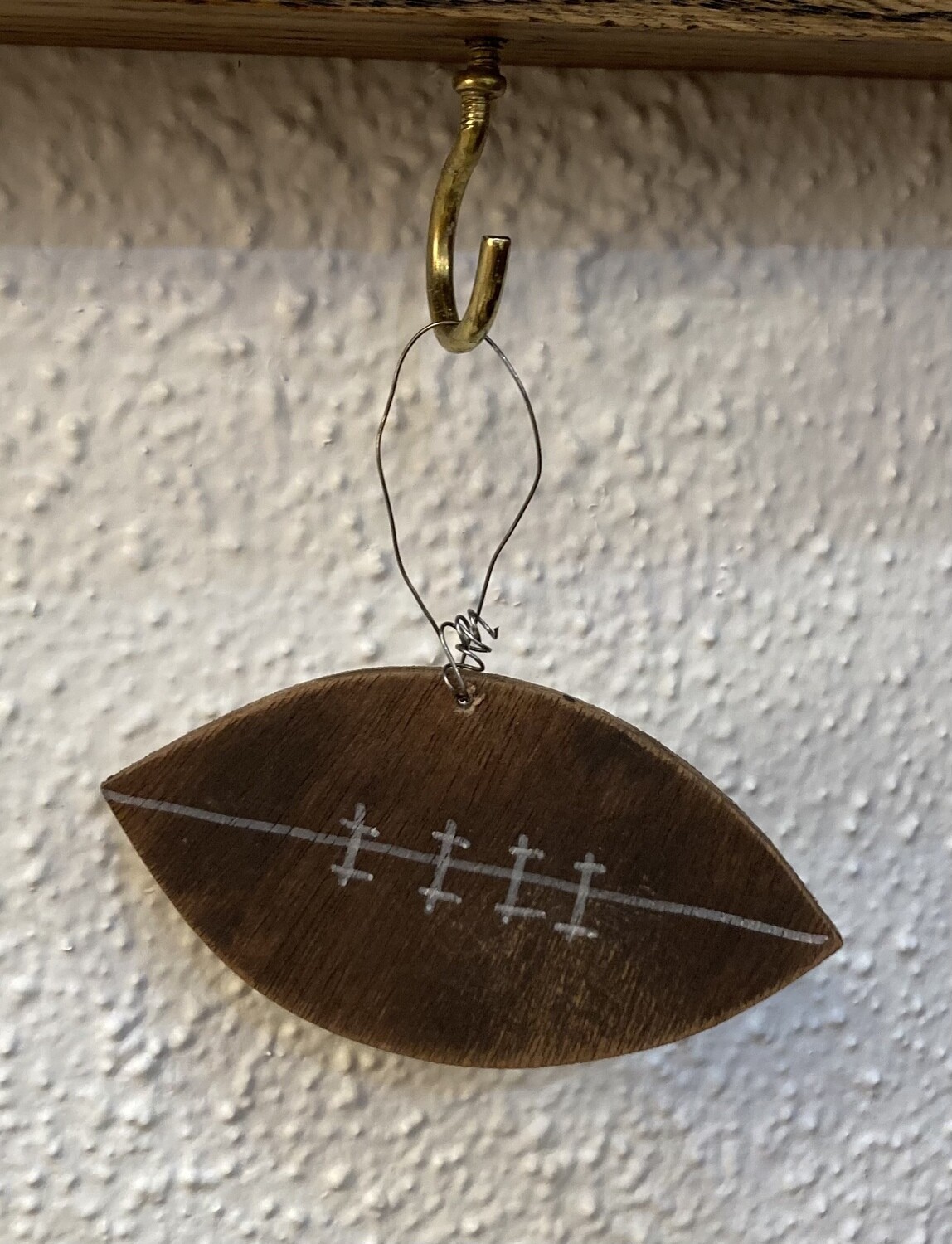 Wood Football Ornaments