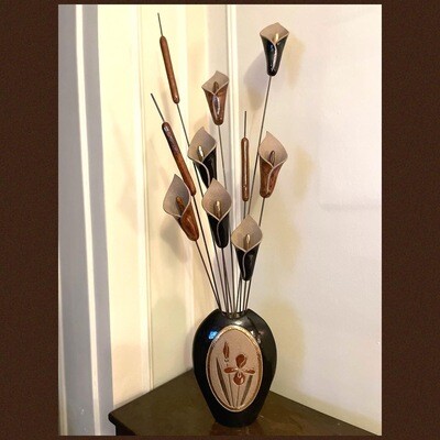 Calla LIly and Cattail Sculpture