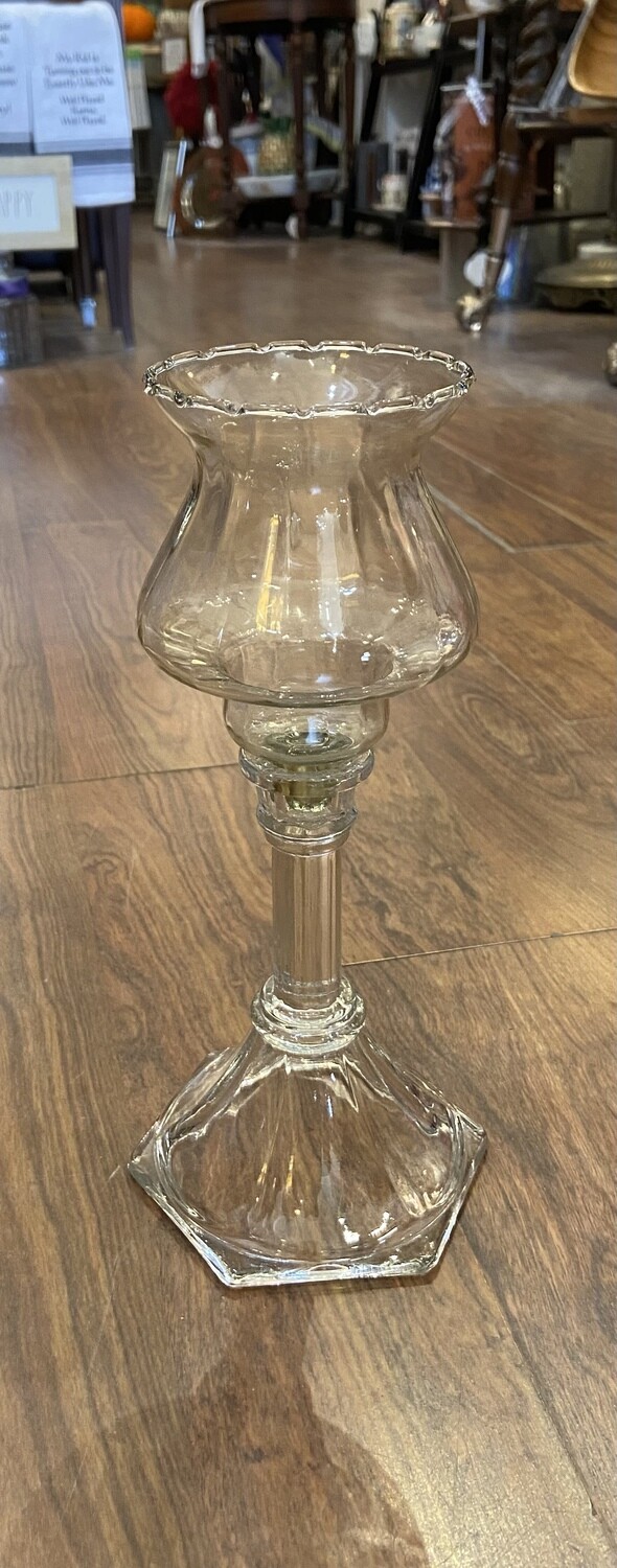 Hurricane Glass Candleholder 10.5”