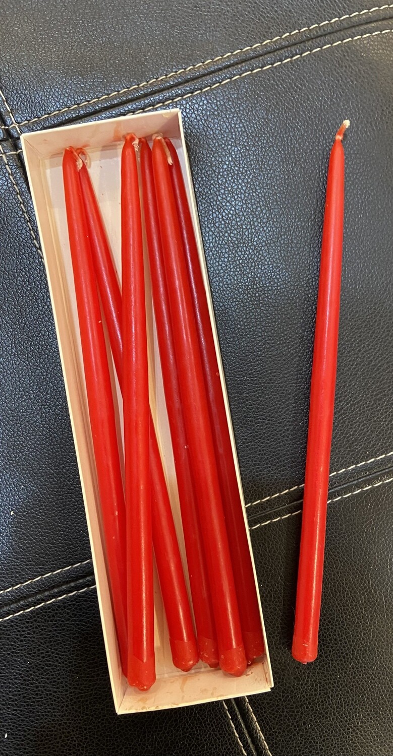 Lenox Thin Taper 10” Red Candles - 7