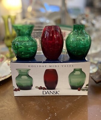 Dansk Holiday Mini Vases (set of 3)