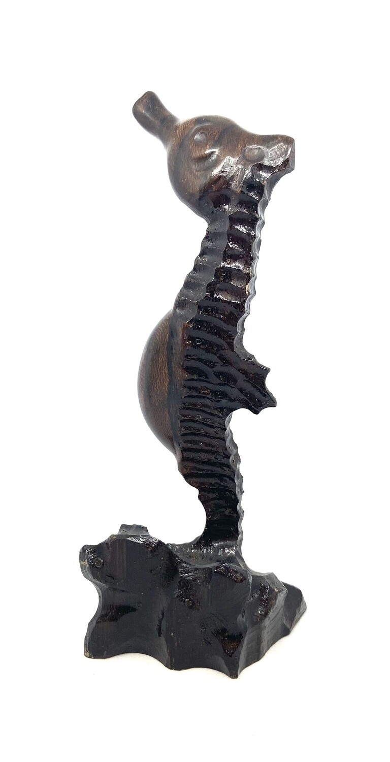 Wooden Seahorse Sculpture