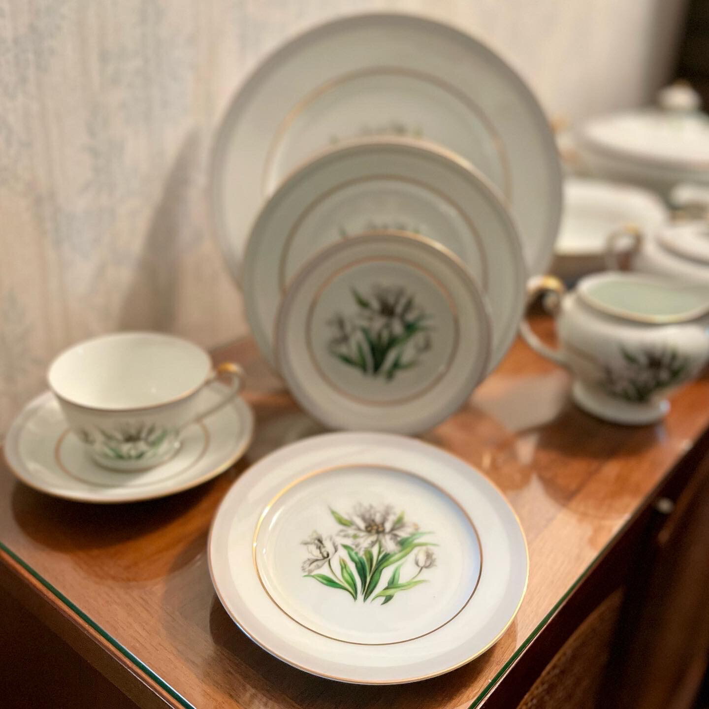 Ashworth Citadel China 12 Place Settings and Serving Pieces  