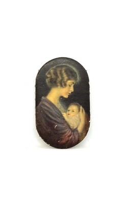 Antique Prudential Advertising Pin Cushion, Mother & Child