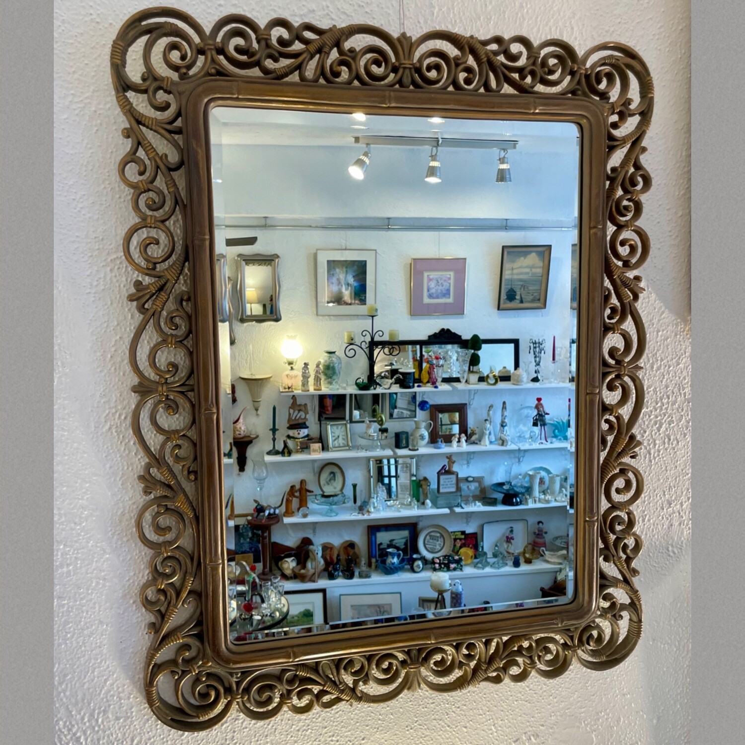 Large Filigree Hanging Mirror