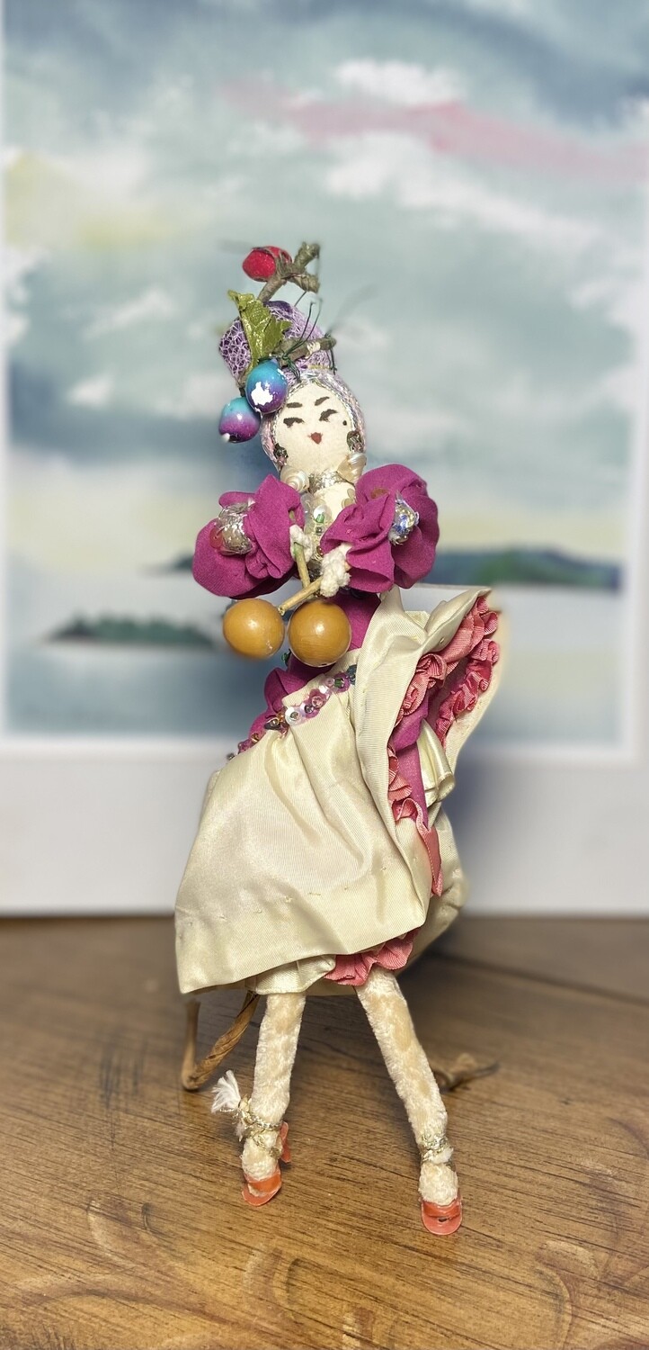 Vintage Posable Dancer Doll with Stand