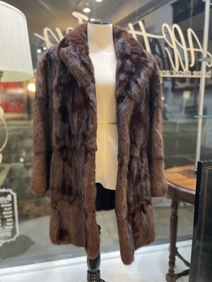 Vintage Russian Squirrel Fur Coat