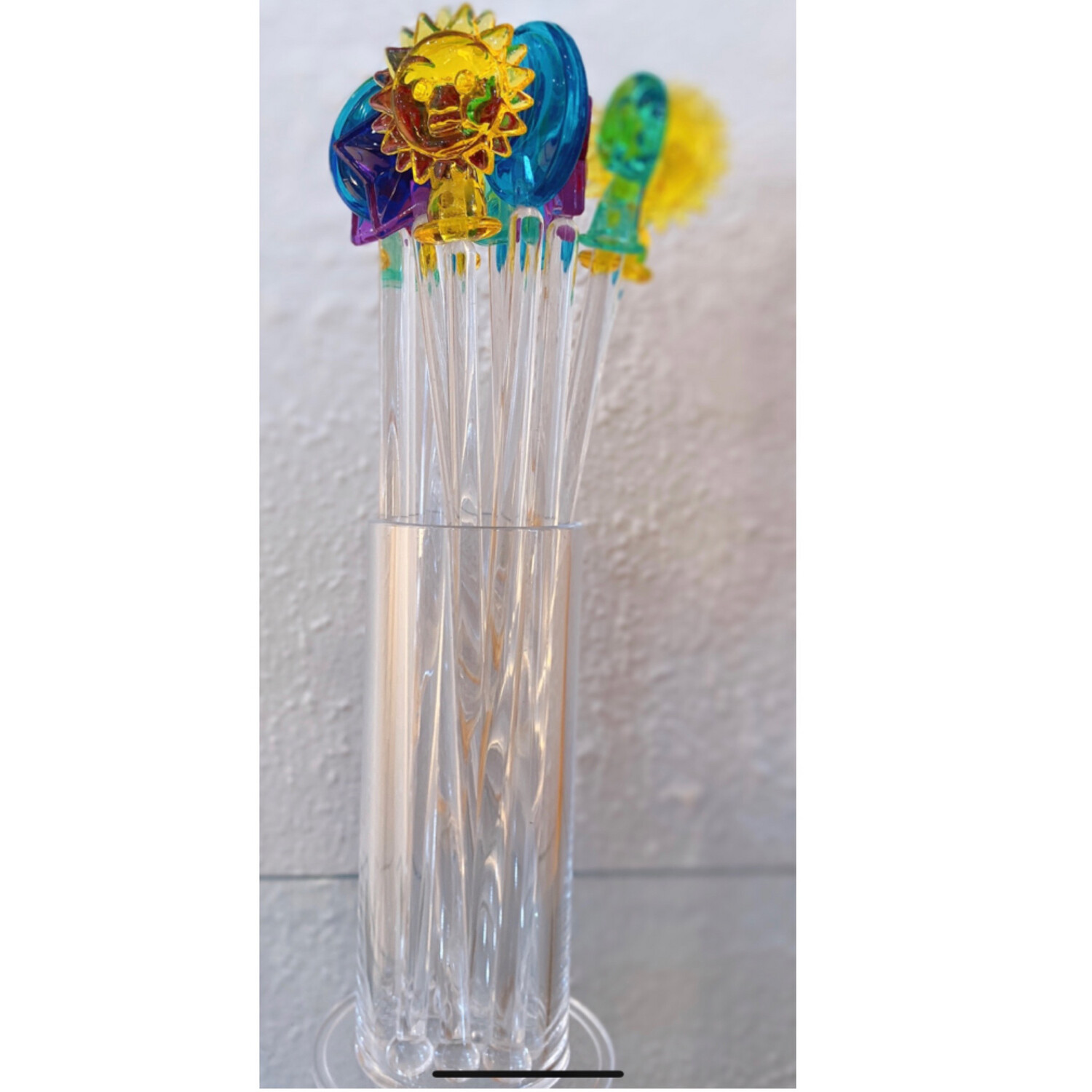 Acrylic Cocktail Stirs w/Holder