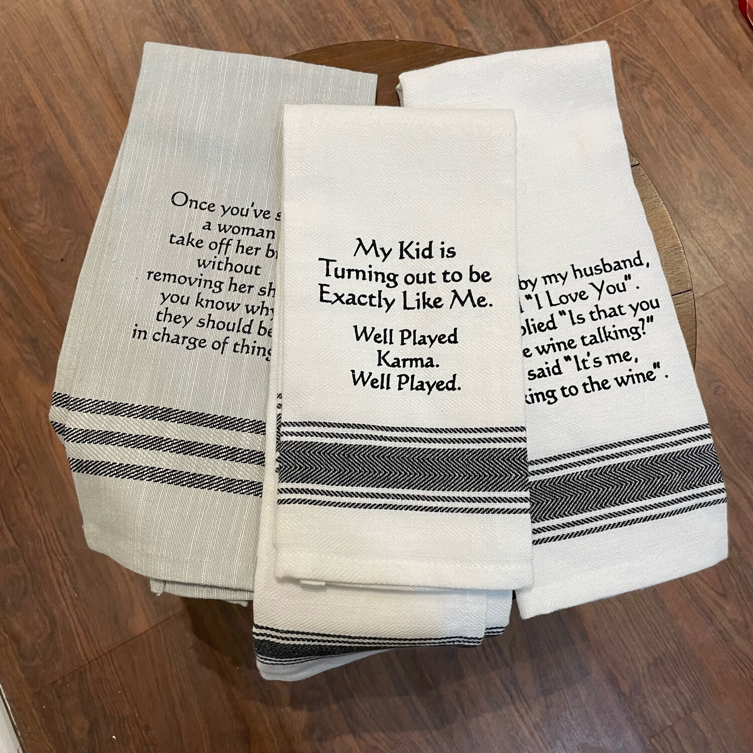 Humorous Bistro Towels