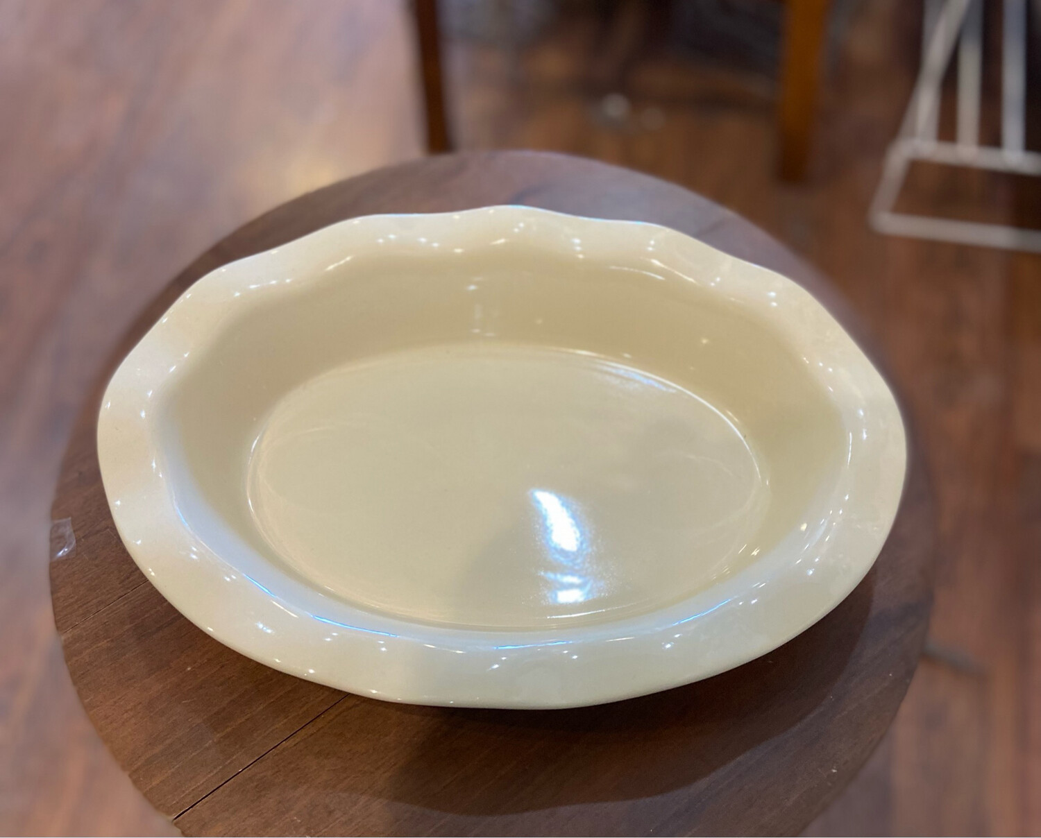 Scalloped Edged Oval Dish, Serving Dish: Small 12”