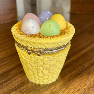 Easter Basket Trinket Box 2 3/8”