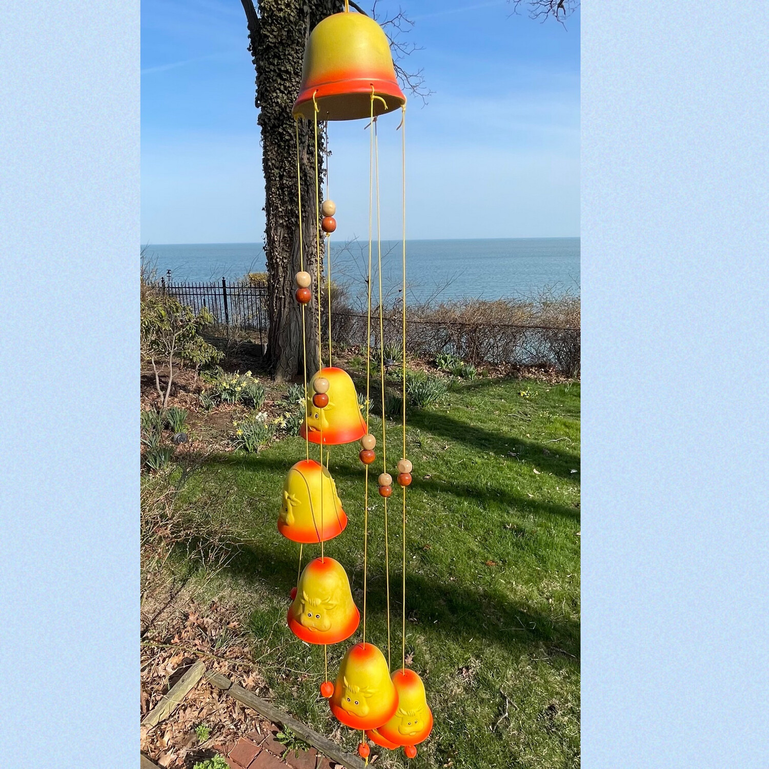 Clay Cow Wind Chimes