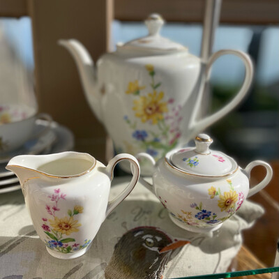 Vintage Rheinpfalz Coffee/Tea Pot Cream Sugar w/Misc Pieces