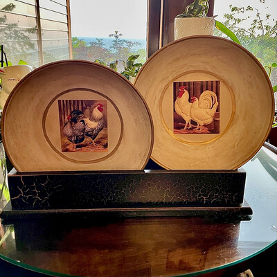 Chicken and Rooster Decorative Bowls