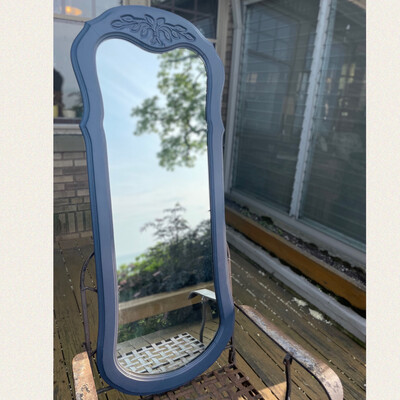 Hand Painted Solid Wood Full Length Mirror