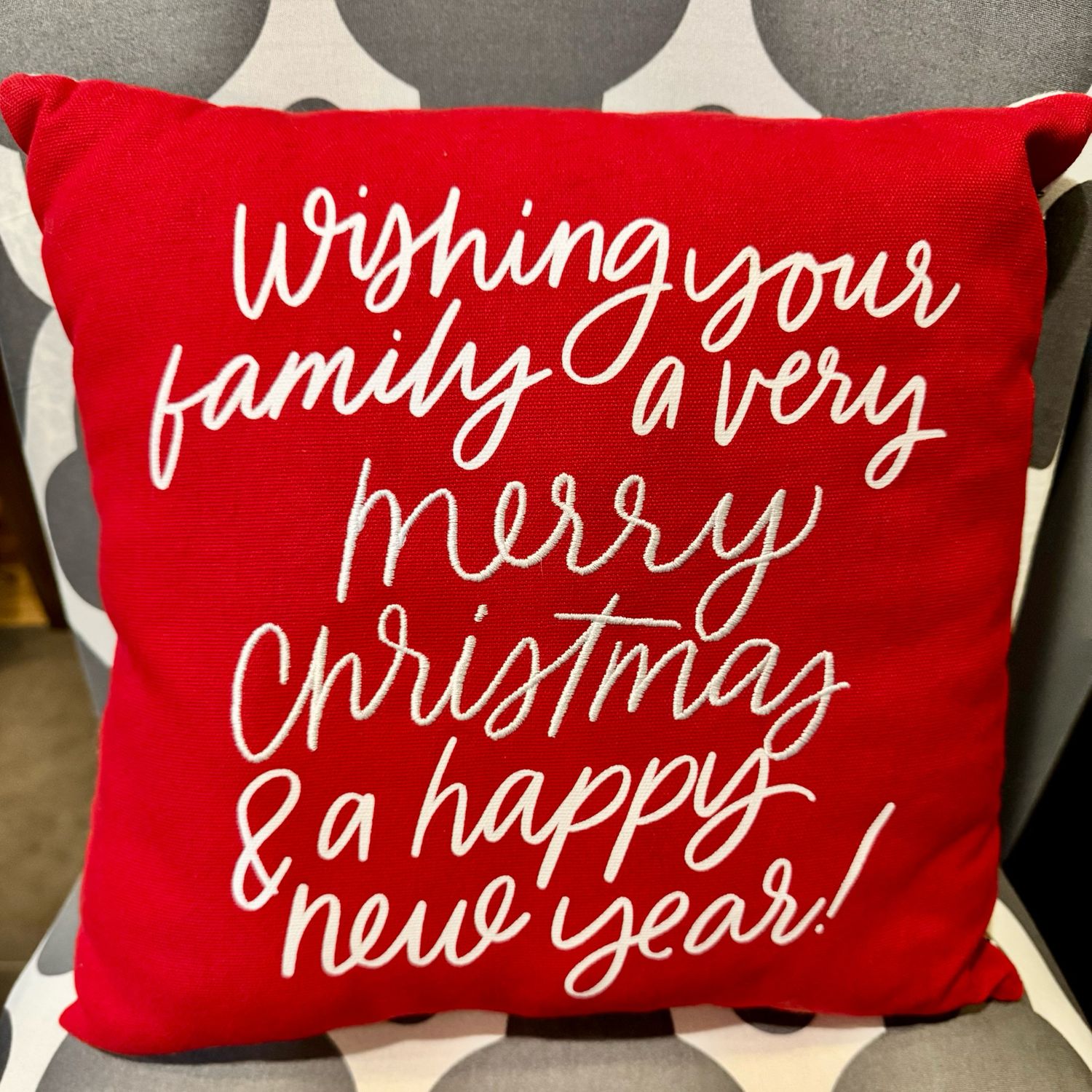 Merry Christmas &amp; Happy New Year pillow 