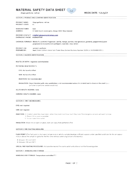 Download our MSDS