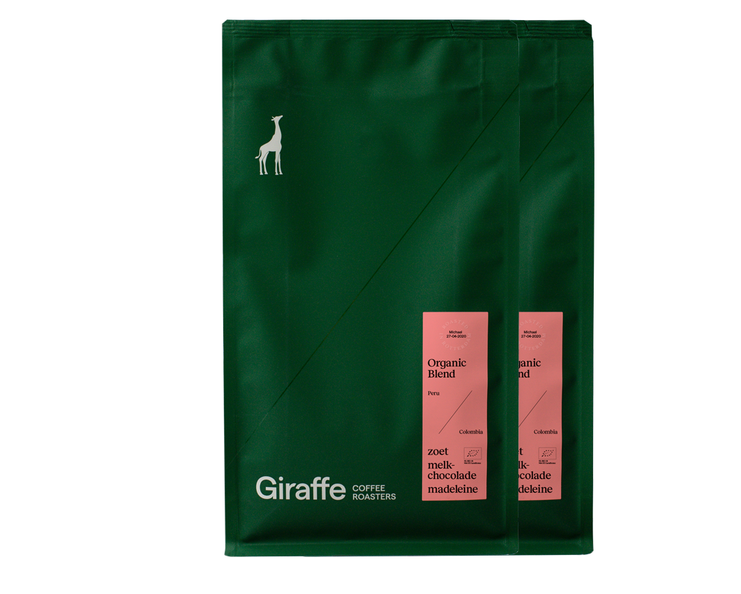 Giraffe koffiebonen Organic Blend 350 gram