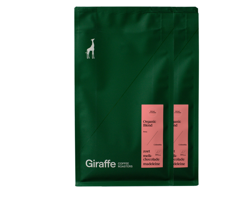 Giraffe koffiebonen Organic Blend 350 gram