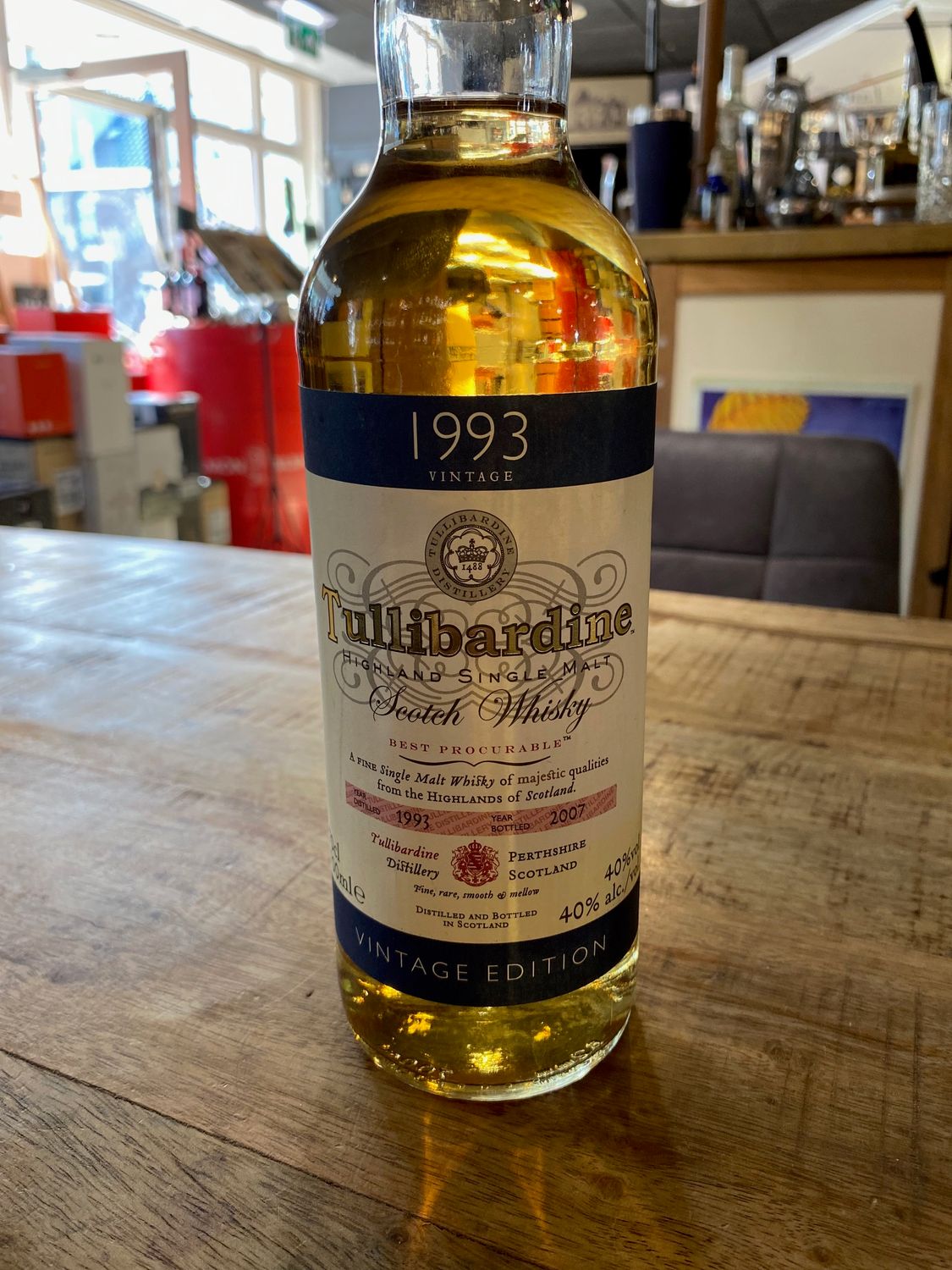 Tullibardine malt whisky 1993 - 2007 40% vintage edition Tullibardine malt whisky 1993 - 2007 40% vintage edition