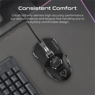 Vertex - Cobalt
High Accuracy Lag-Free Wired Gaming Mouse