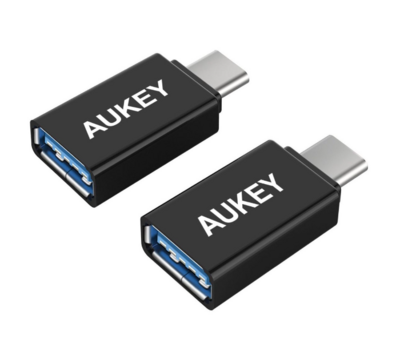 USB 3.0 A to C Adapter (2-Pack) - BLACK