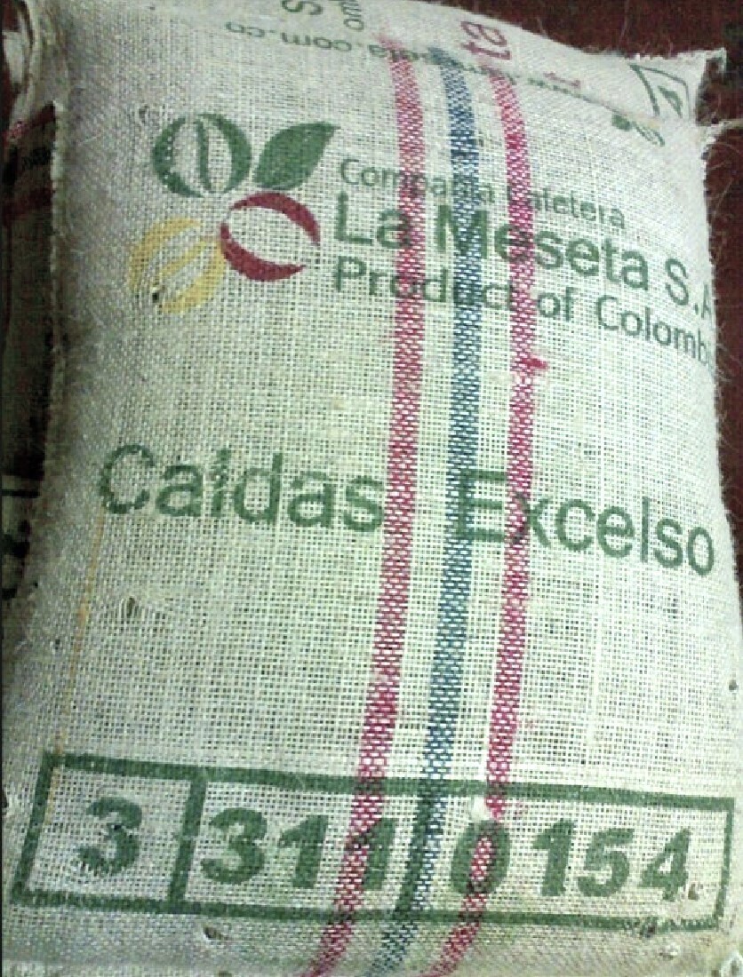 Saco vacío de café de Colombia (Precio total del saco recogido en nuestro almacén de la calle Comte d'Urgell,35 de Barcelona solamente 0,30€)