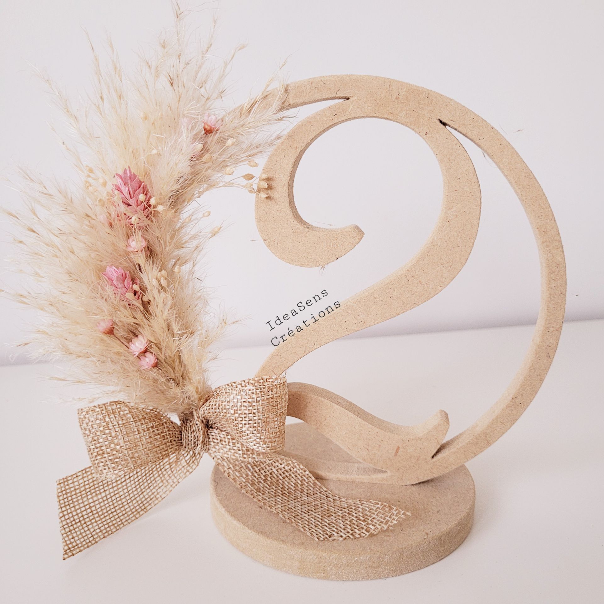 Le Numéro de table Rose & Ivoire