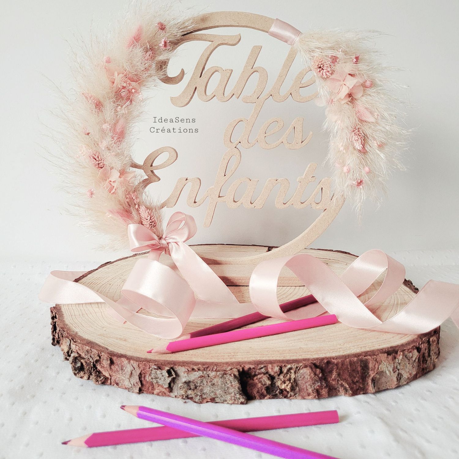 Centre de " Table des Enfants" Ivoire & Rose