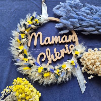 Couronne de fleurs "Maman Chérie"
