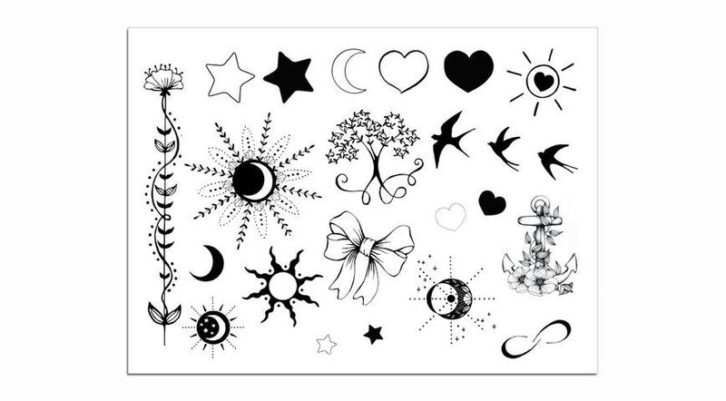 Minis tattoos black ( modèle au choix )