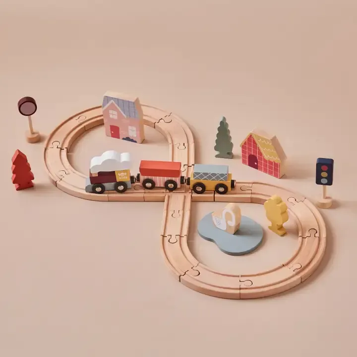 Ensemble train en bois