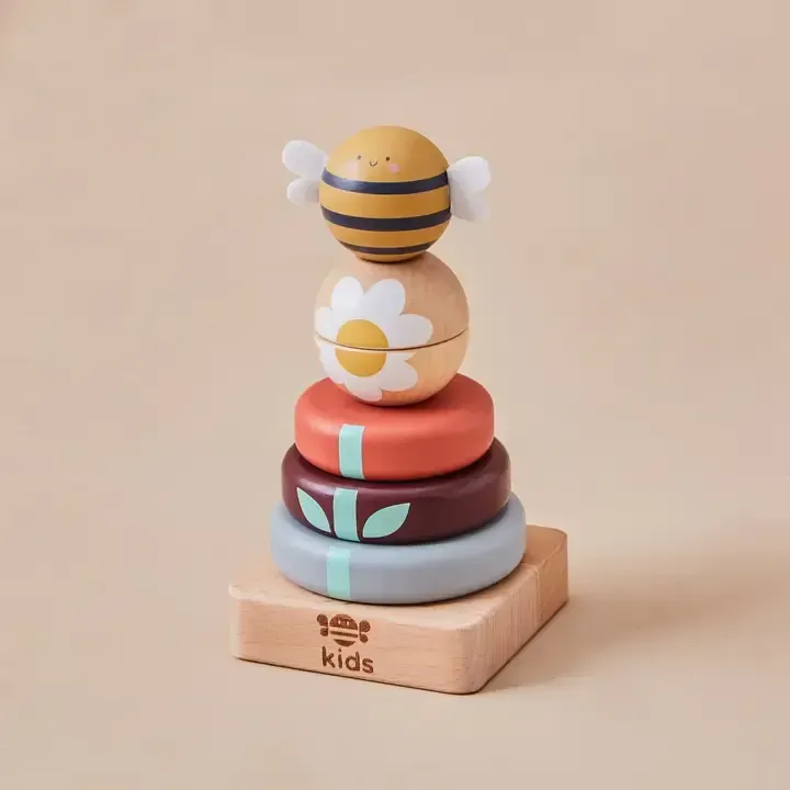Jouet à empiler en bois