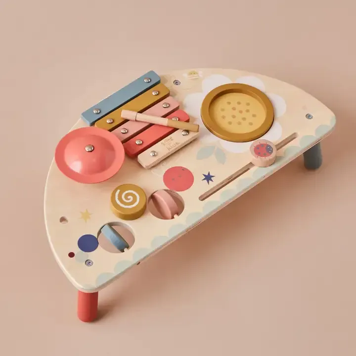 Table de musique et d'activités en bois