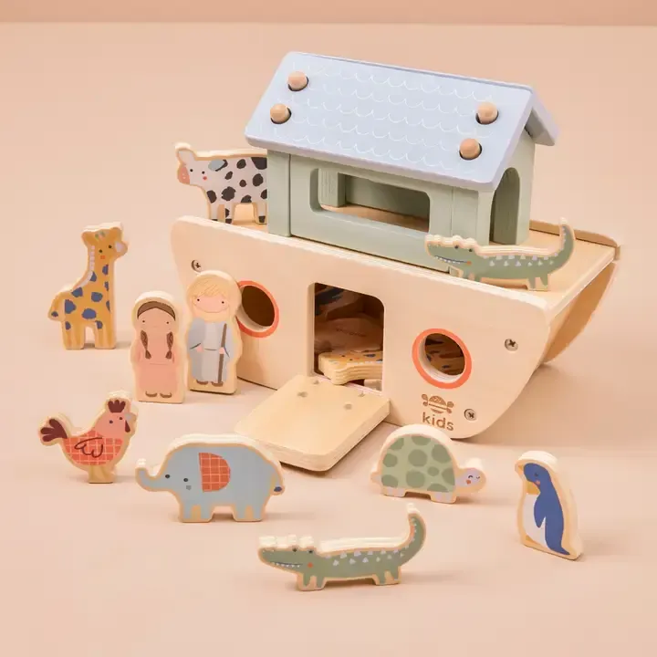 Jouet de tri en bois arche de Noè