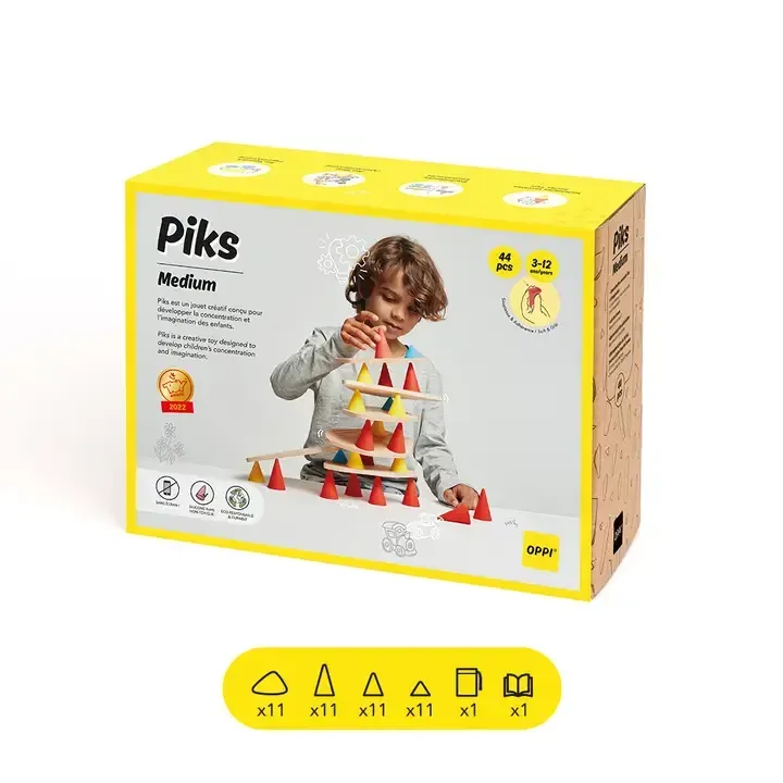 Jouet en bois de construction éducatif piks medium