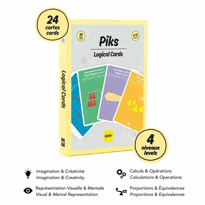 Piks Cartes logiques - Jouet éducatif de construction