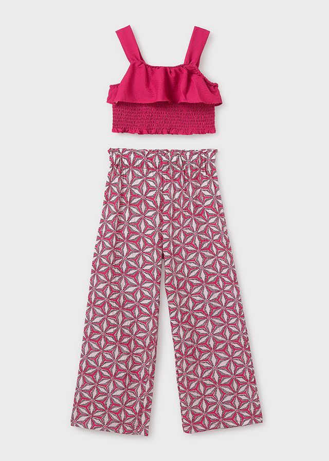 Ensemble pantalon imprimé et top
