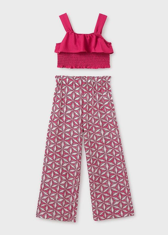 Ensemble pantalon imprimé et top