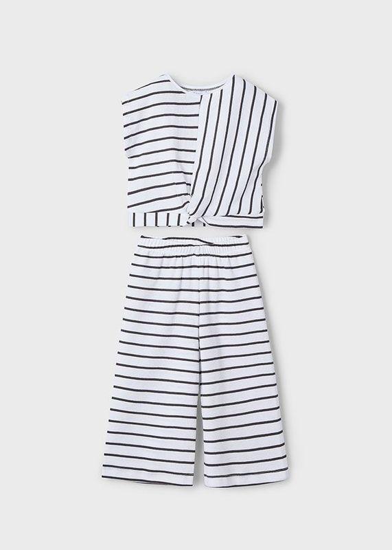 Ensemble t-shirt et pantalon rayés