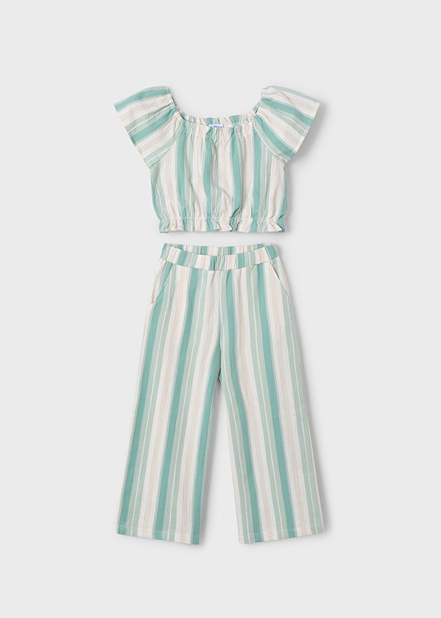 Ensemble pantalon long et t-shirt rayé